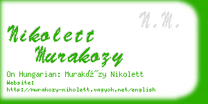 nikolett murakozy business card